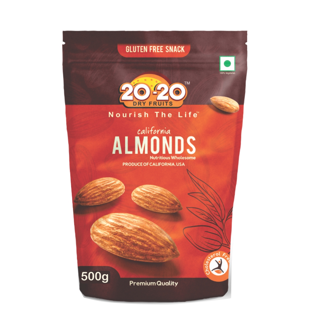 California Almond (500g) – 20-20 Dry Fruits