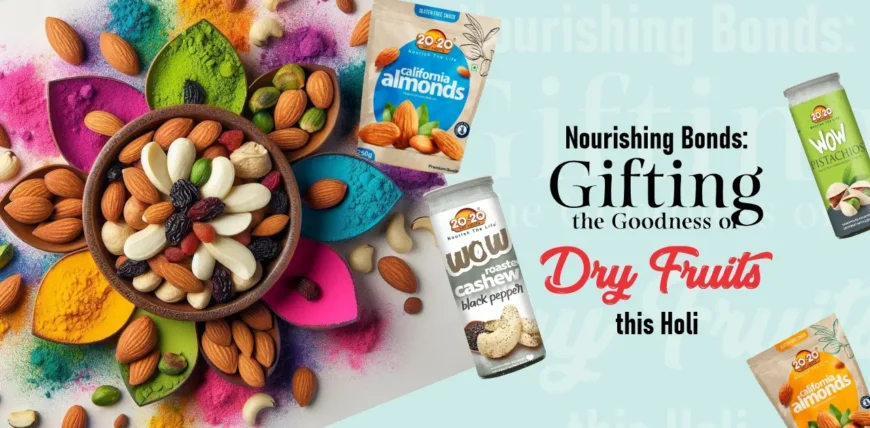 Dry fruit gift box for Holi celebration