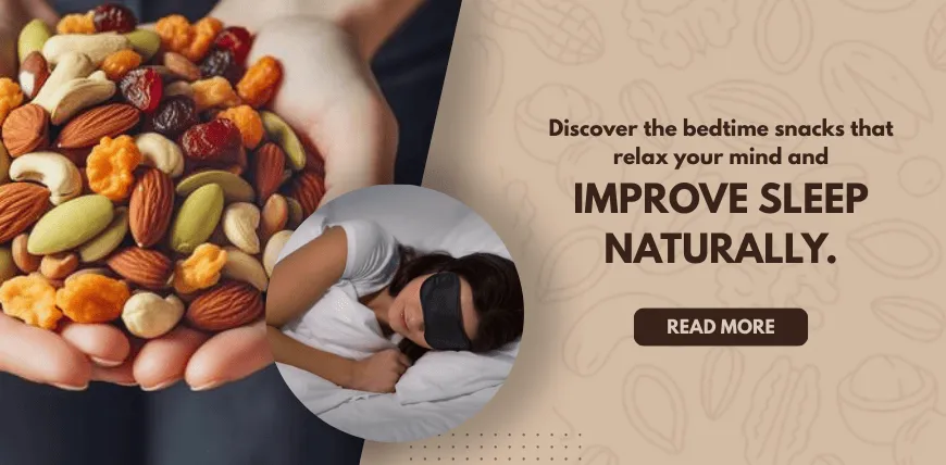 A bowl of mixed dry fruits known to promote better sleep.