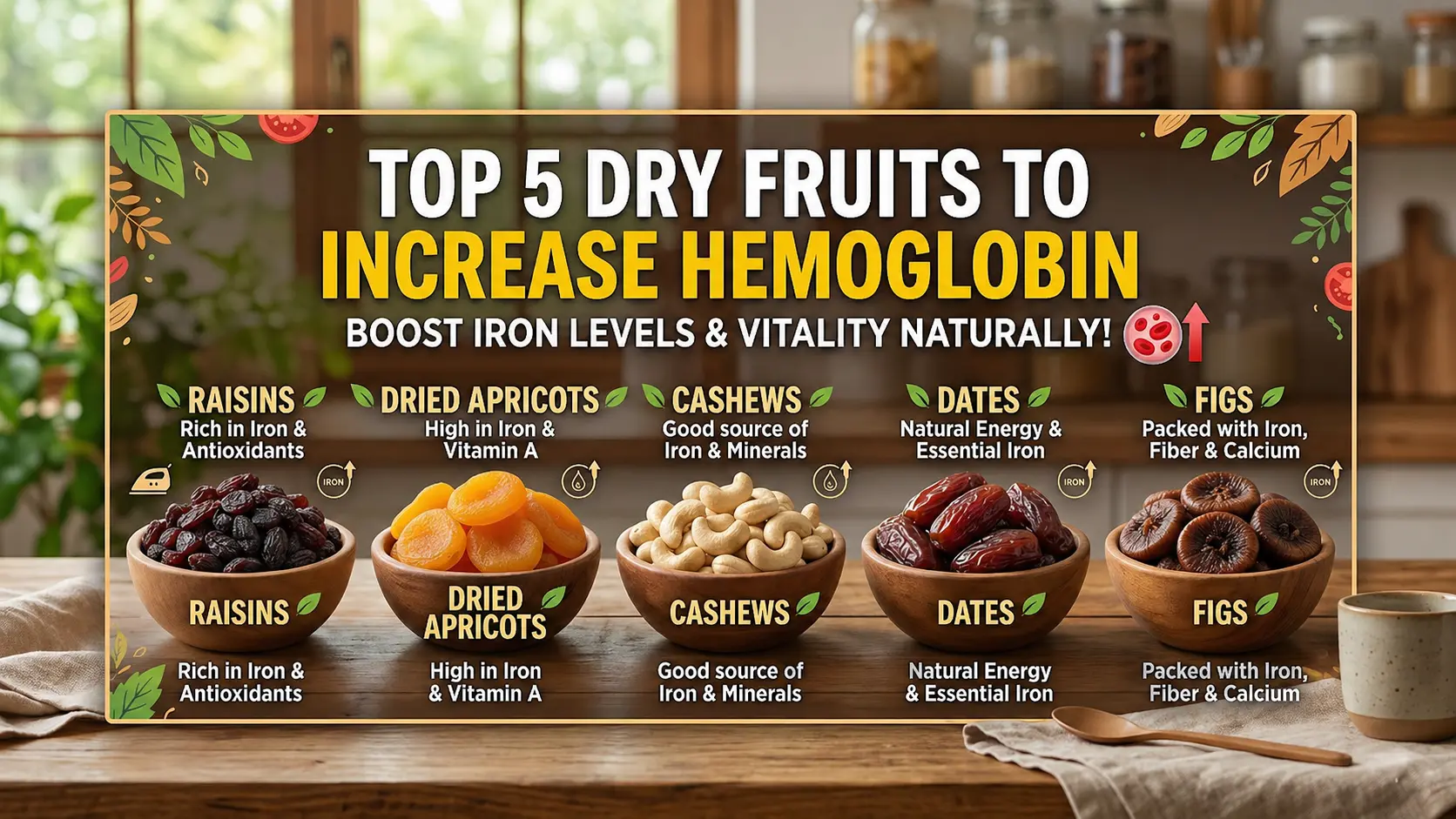 Dry Fruits to Increase Hemoglobin