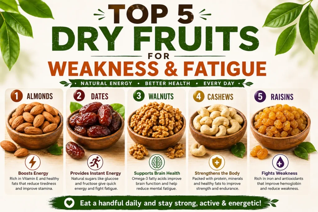 Dry Fruits for Weakness and Fatigue
