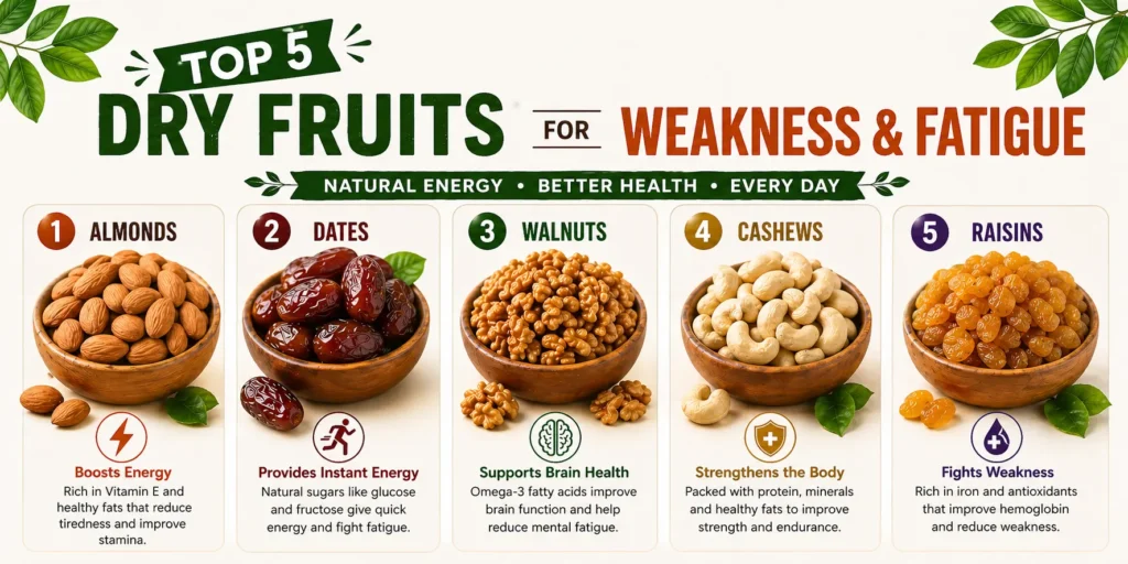 Dry Fruits for Weakness and Fatigue