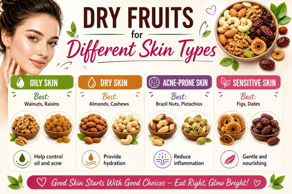 Dry Fruits for Different Skin Types
