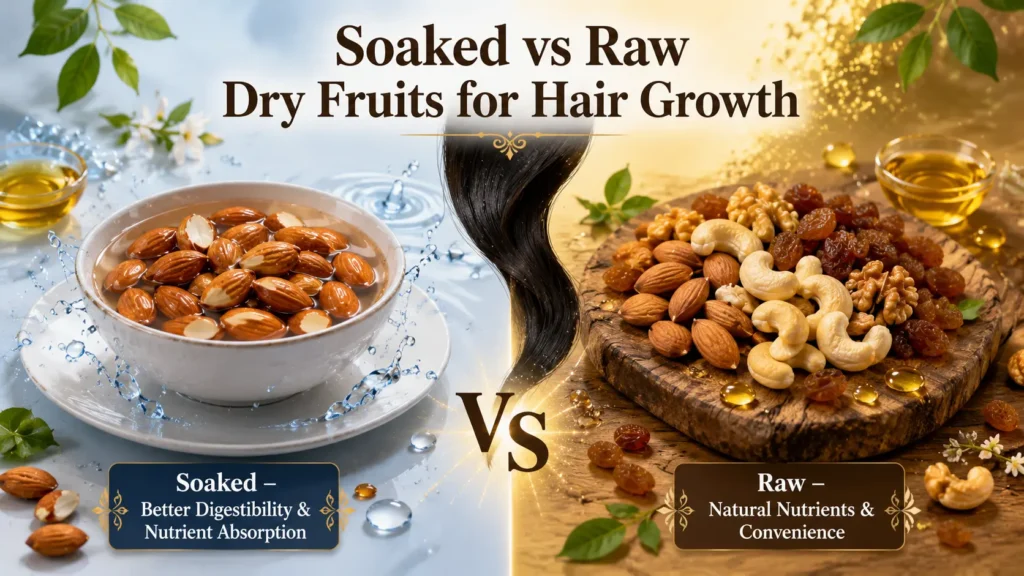 Soaked vs Raw Dry Fruits for Hair Growth