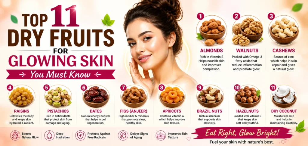 Top 11 Dry Fruits for Glowing Skin You Must Know