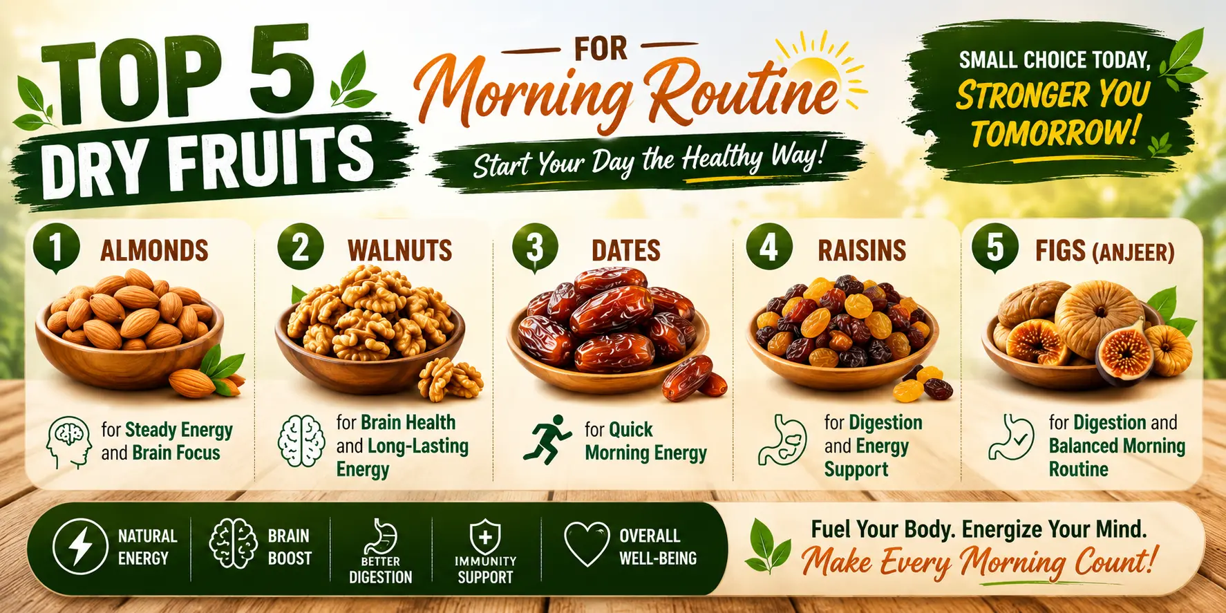 Top 5 Dry Fruits for Morning Routine
