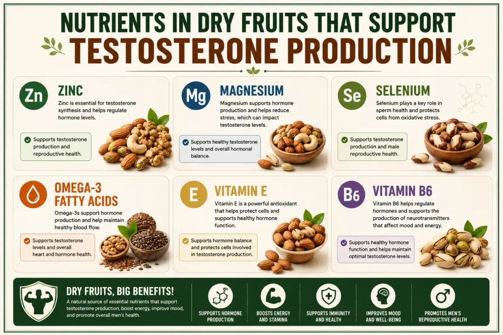 Nutrients in Dry Fruits That Support Testosterone Production