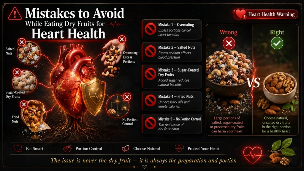 Mistakes to Avoid While Eating Dry Fruits for Heart Health