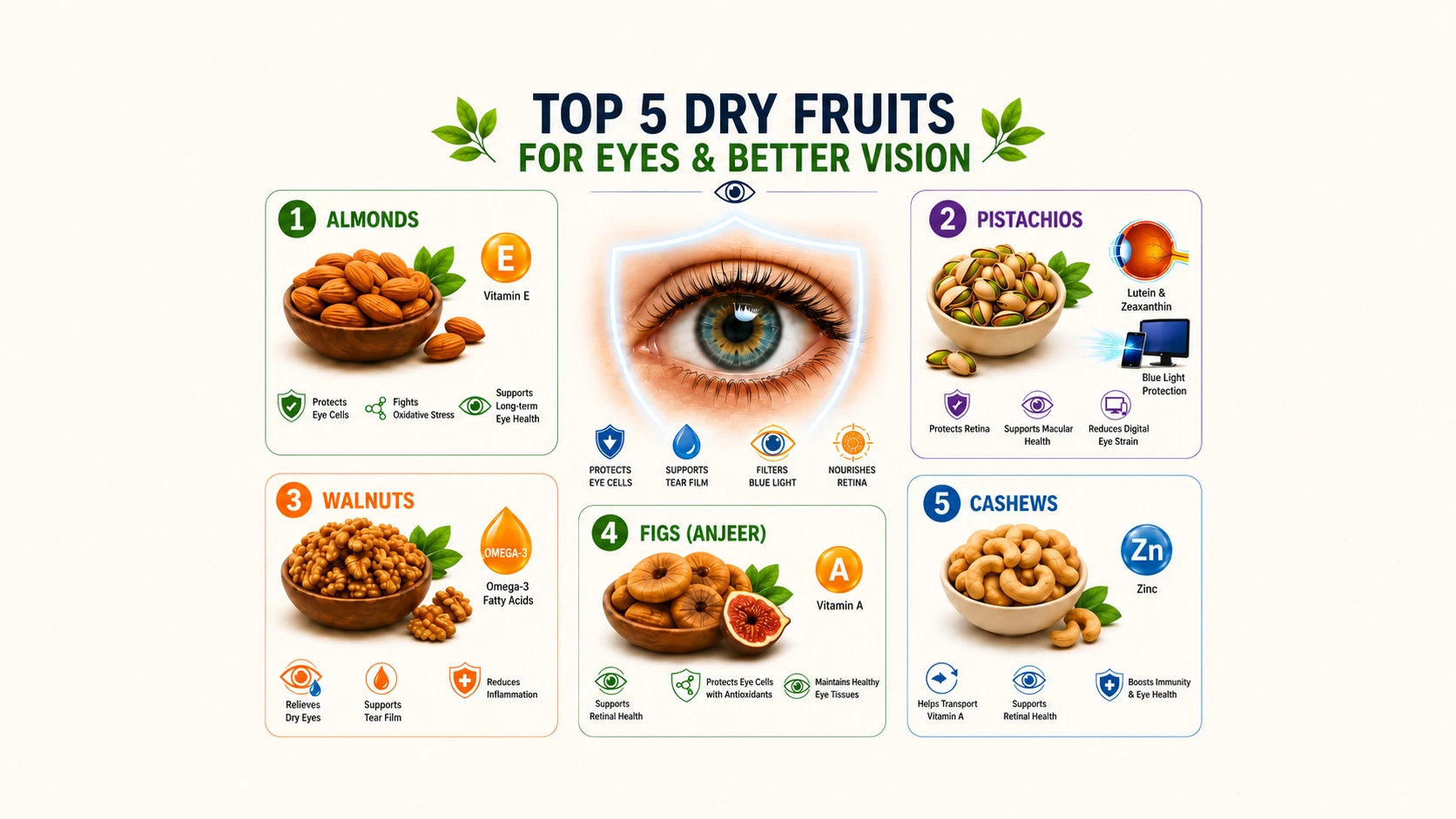 Top 5 Dry Fruits for Eyes