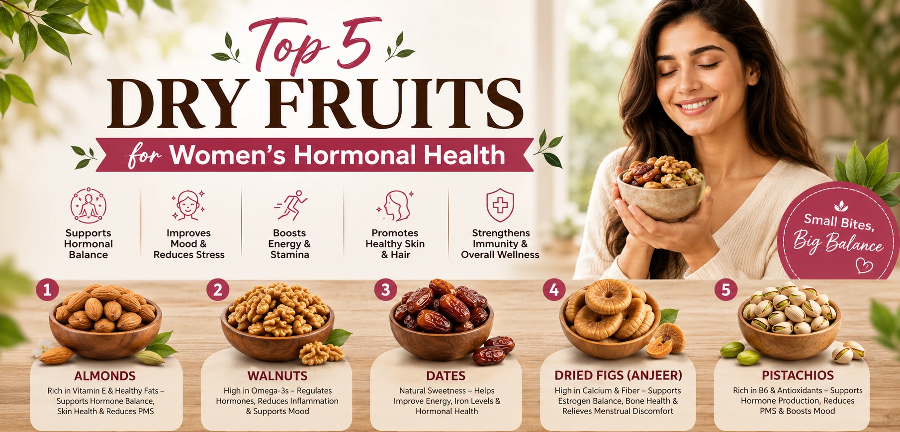 Top 5 Best Dry Fruits for Women's Hormonal Health